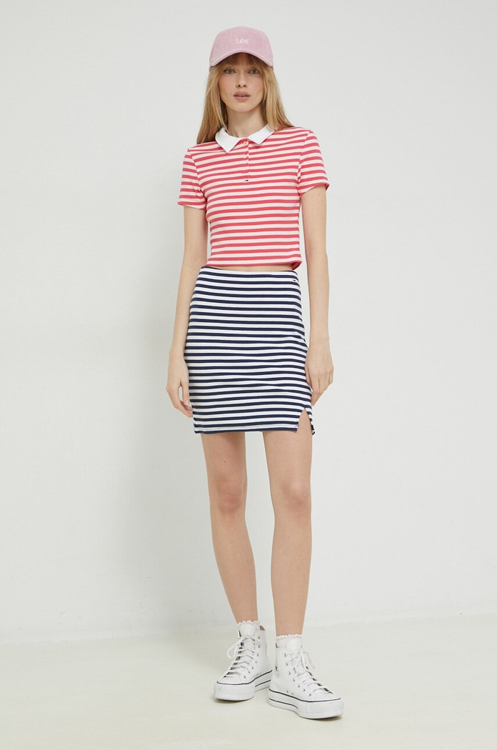 Πόλο Tommy Jeans DW0DW15324.PPYX ροζ SS23