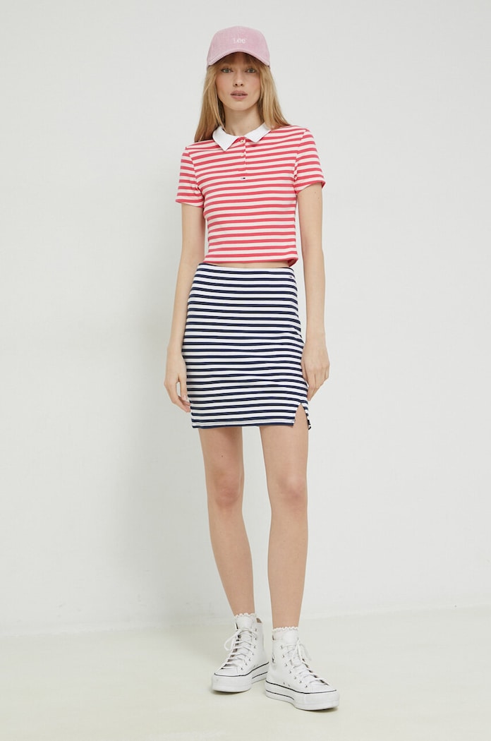 Πόλο Tommy Jeans DW0DW15324.PPYX ροζ SS23