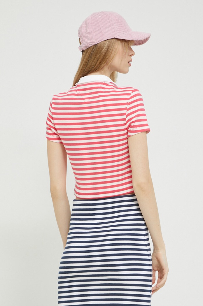 Ρούχα Πόλο Tommy Jeans DW0DW15324.PPYX ροζ