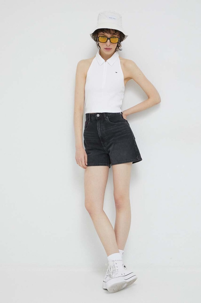 Top Tommy Jeans DW0DW15329.PPYX bílá SS23
