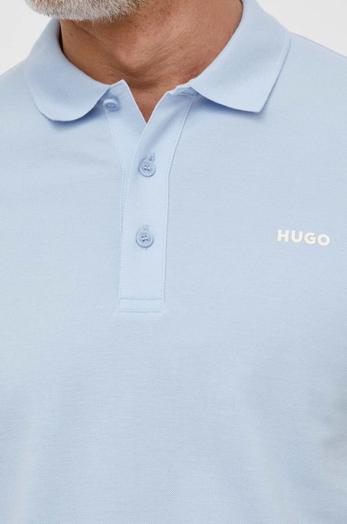 HUGO polo męskie bawełniane Donos222 niebieski 50466182