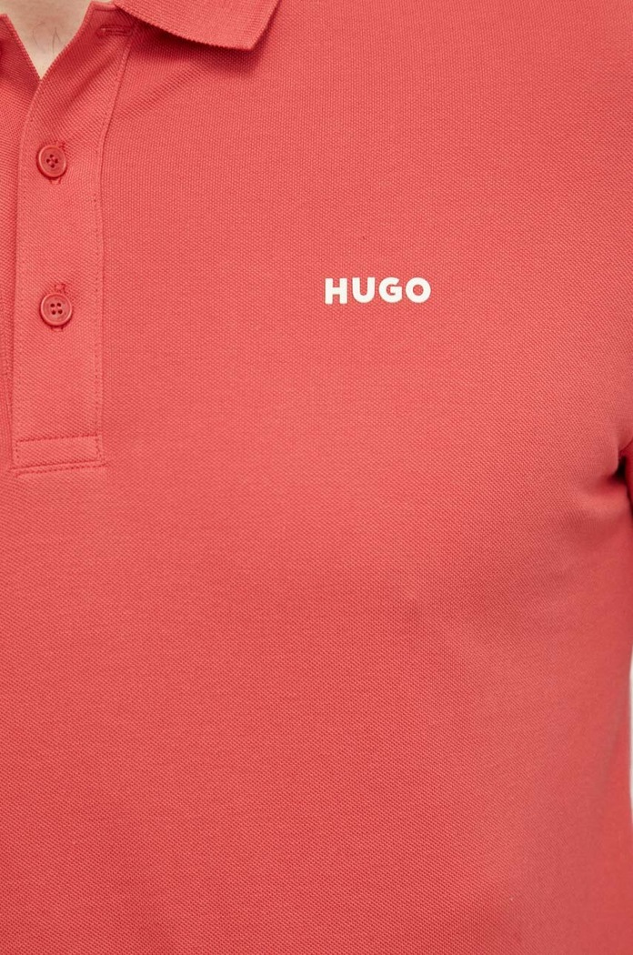 HUGO polo męskie bawełniane Donos222 czerwony 50466182