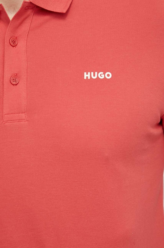 HUGO polo męskie bawełniane Donos222 czerwony 50466182