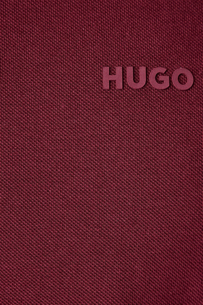 Polo męskie bawełniane Donos222 HUGO bordowy 50466182