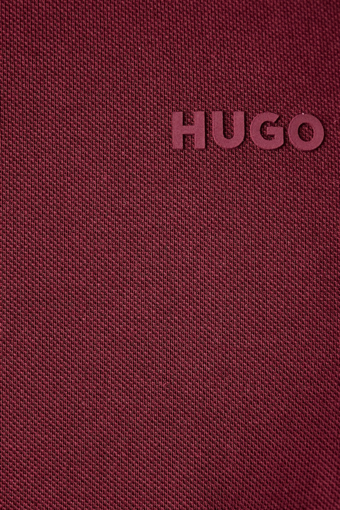 Polo męskie bawełniane Donos222 HUGO bordowy 50466182