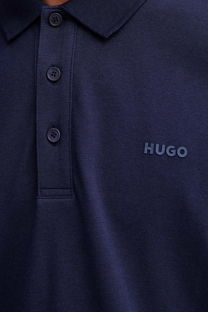 HUGO πόλο Ανδρικό βαμβακερό Donos222 50466182 μπλε