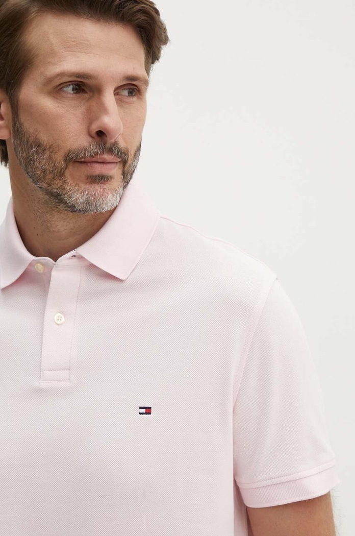Πόλο Tommy Hilfiger MW0MW17770.PPYX ροζ AW24