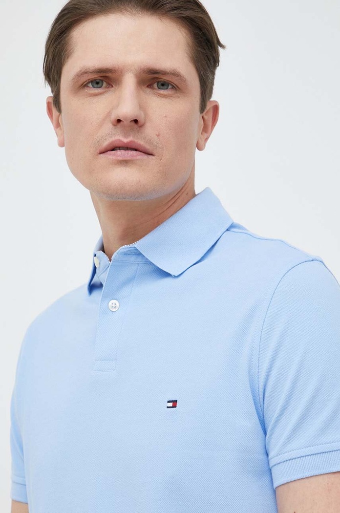 Tommy Hilfiger polo turkusowy MW0MW17770.PPYX