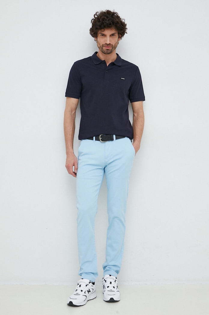Polo tričko Calvin Klein K10K111196.PPYX tmavomodrá AA00