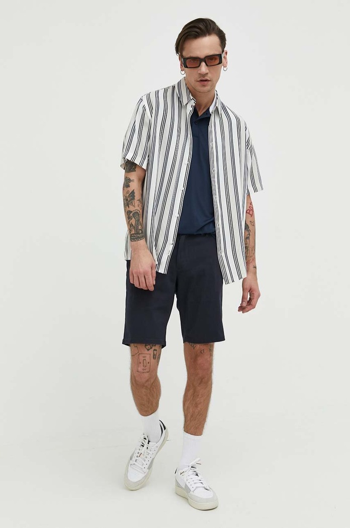 Abercrombie & Fitch polo KI124.3096.200 granatowy SS23