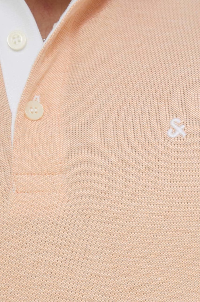 Polo bawełniane JJEPAULOS Jack & Jones 12136668. różowy