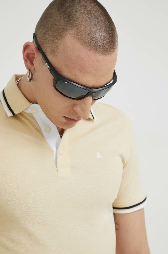 Odzież Jack & Jones polo bawełniane JJEPAULOS 12136668. żółty