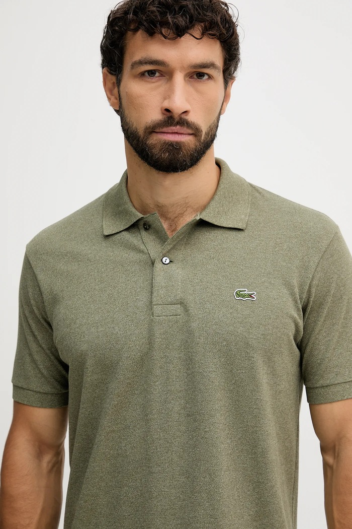 Lacoste polo de bumbac verde L1264