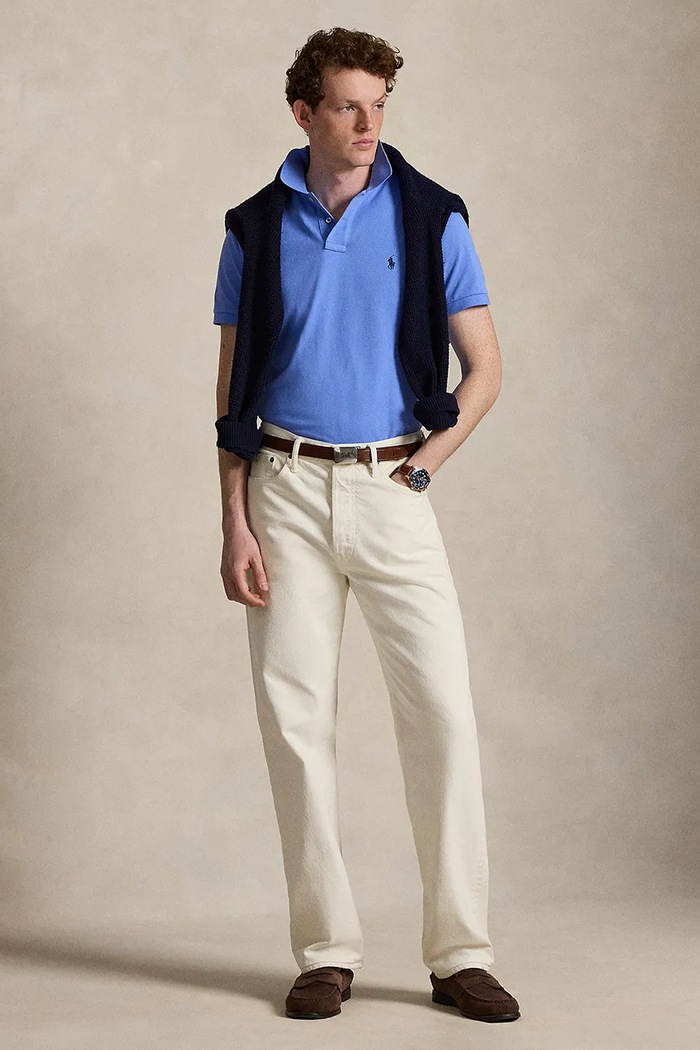 Odzież Polo Ralph Lauren polo bawełniane 710782592 niebieski