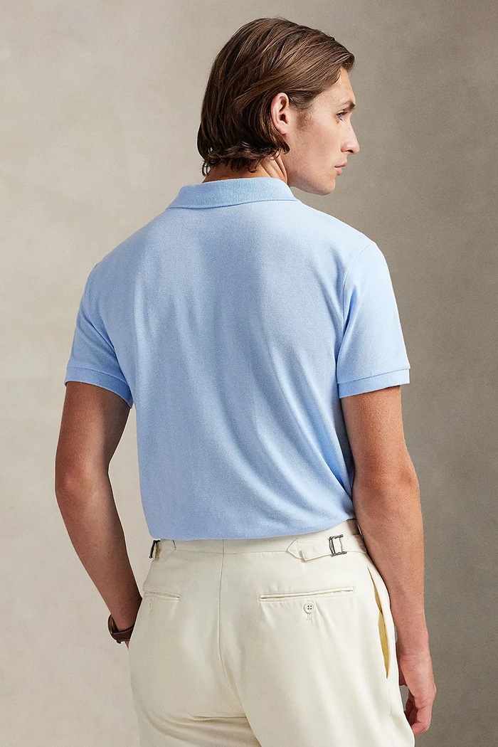 Pamučna polo majica Polo Ralph Lauren 710782592 plava AA00