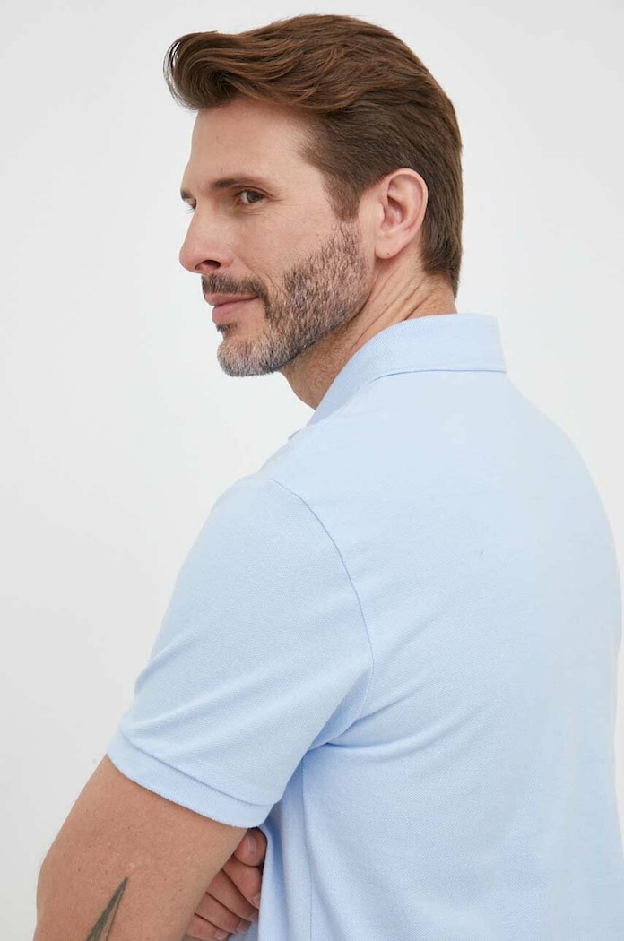 Βαμβακερό μπλουζάκι πόλο Polo Ralph Lauren μπλε 710782592