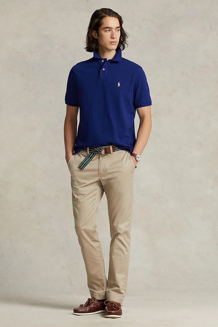 Oblačila Bombažen polo Polo Ralph Lauren 710782592 mornarsko modra