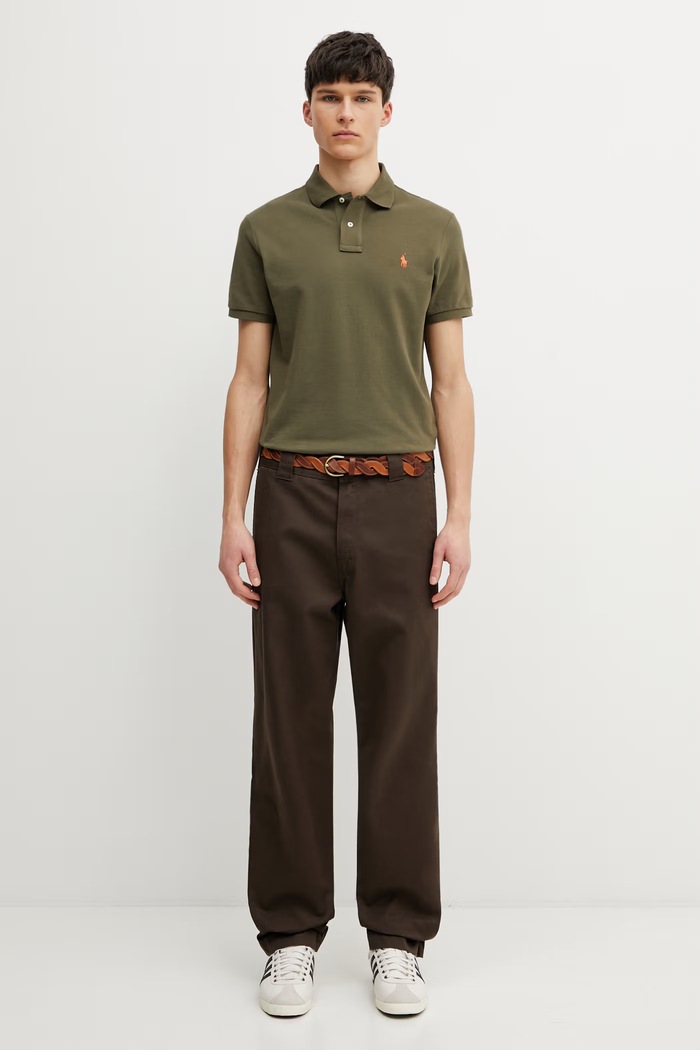 Pamučna polo majica Polo Ralph Lauren 710782592 zelena