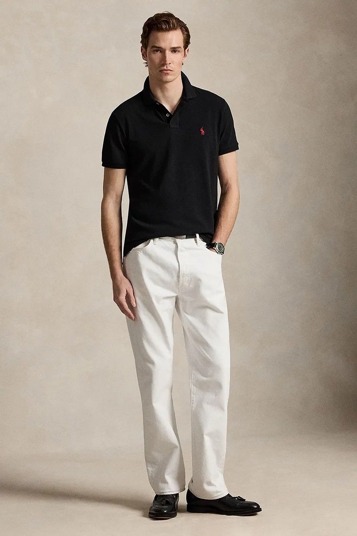 Odzież Polo Ralph Lauren polo bawełniane 710782592 czarny