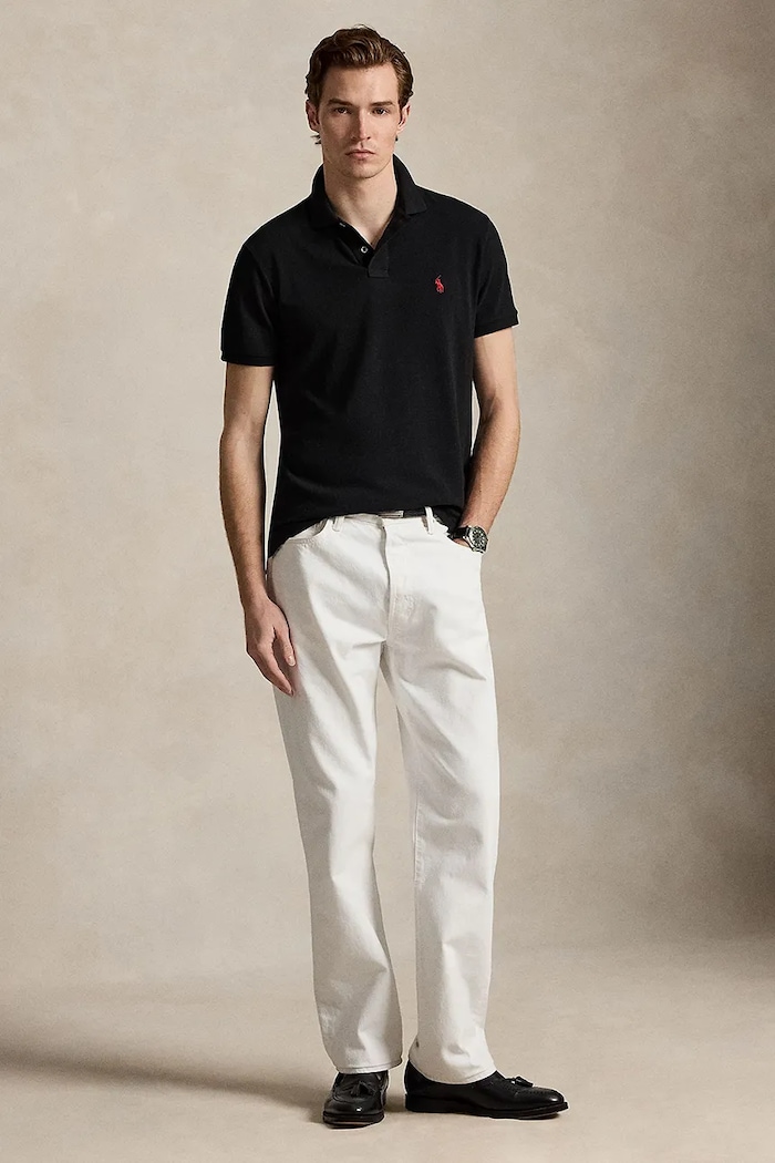 Ρούχα Βαμβακερό μπλουζάκι πόλο Polo Ralph Lauren 710782592 μαύρο
