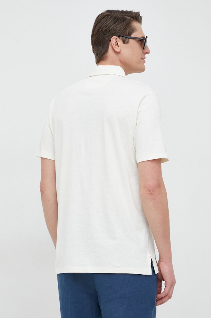 Oblečení Polo tričko se lněnou směsí Polo Ralph Lauren 710900790 béžová