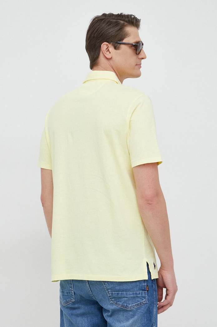 Odzież Polo Ralph Lauren Polo z domieszką lnu 710900790 żółty