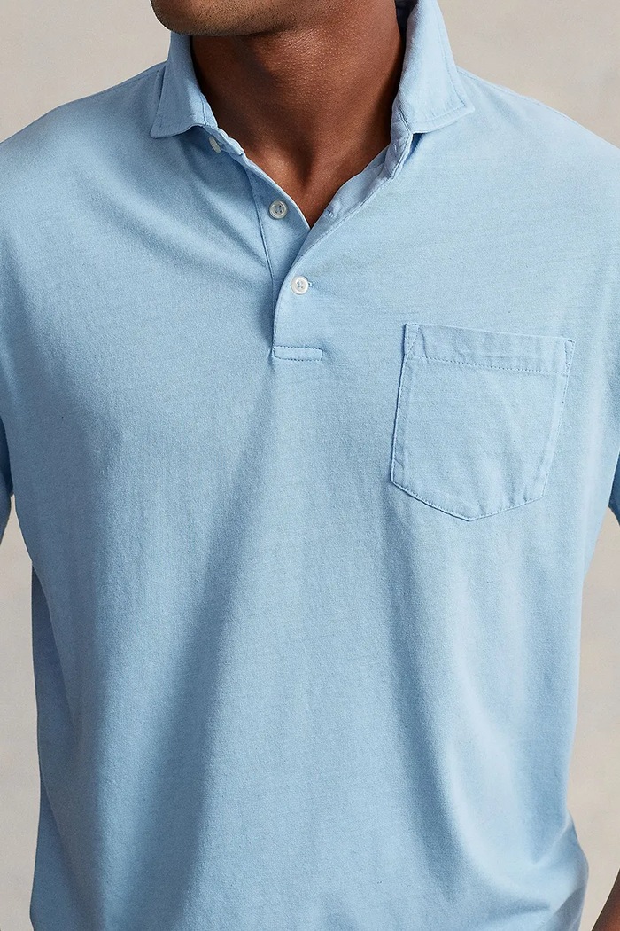 Polo majica s dodatkom lana Polo Ralph Lauren plava 710900790