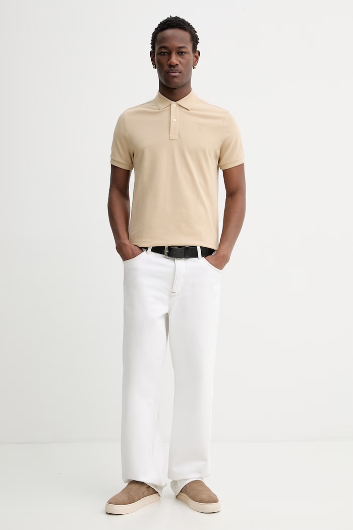 G-Star Raw tricou polo D11595.5864 bej AA00