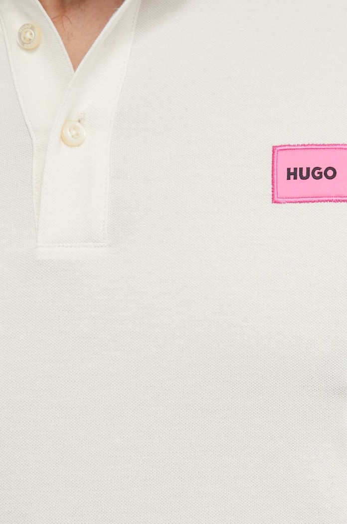 HUGO pamut póló bézs 50490770