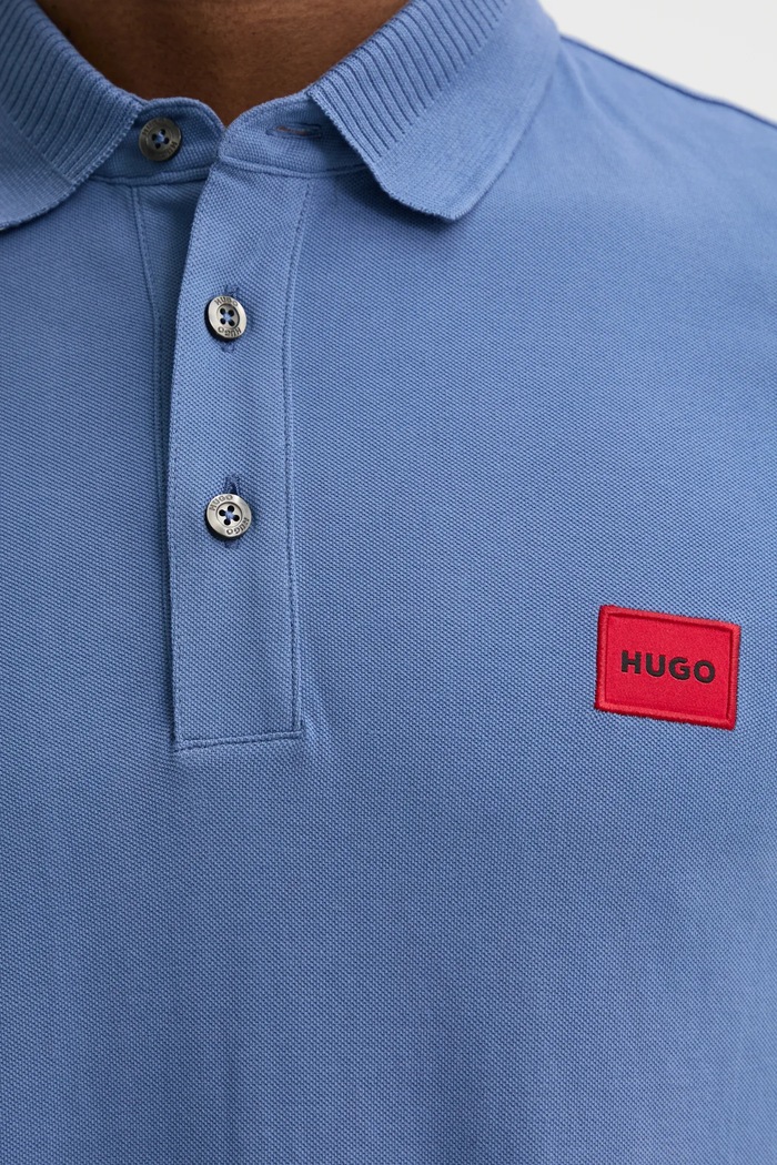 HUGO polo bawełniane 50490770 niebieski