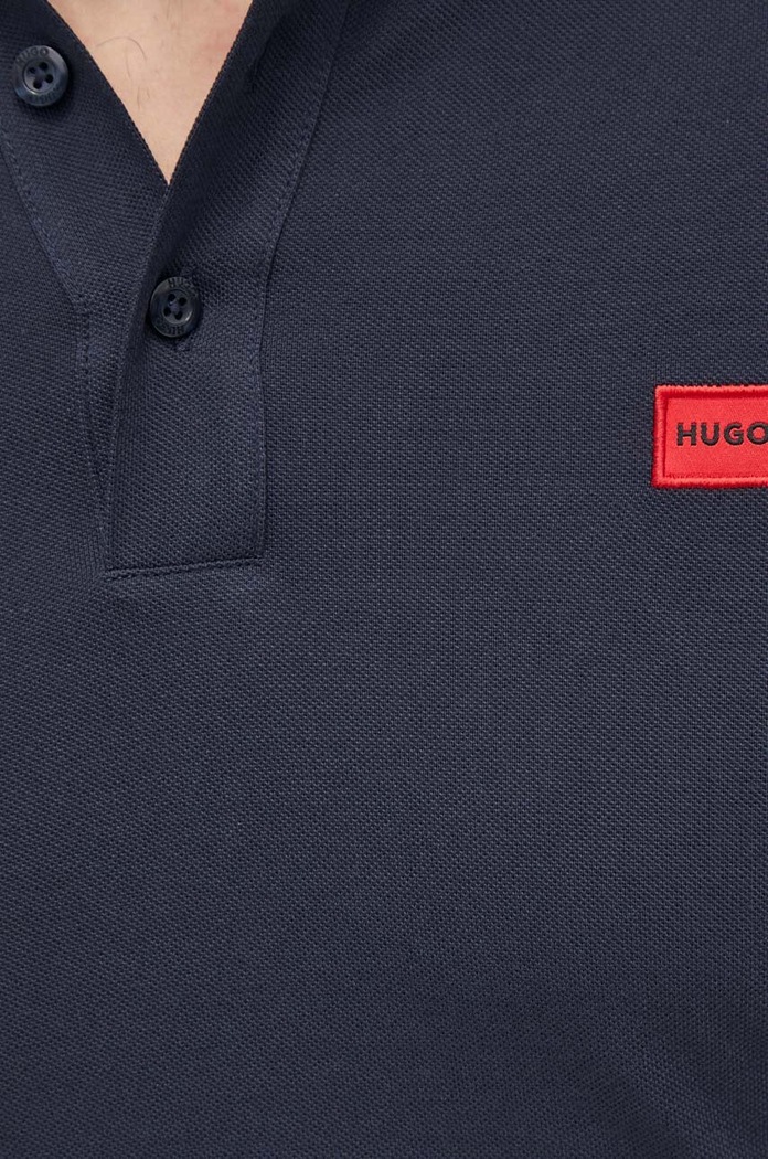 Βαμβακερό μπλουζάκι πόλο HUGO San Jared-C σκούρο μπλε 50490775