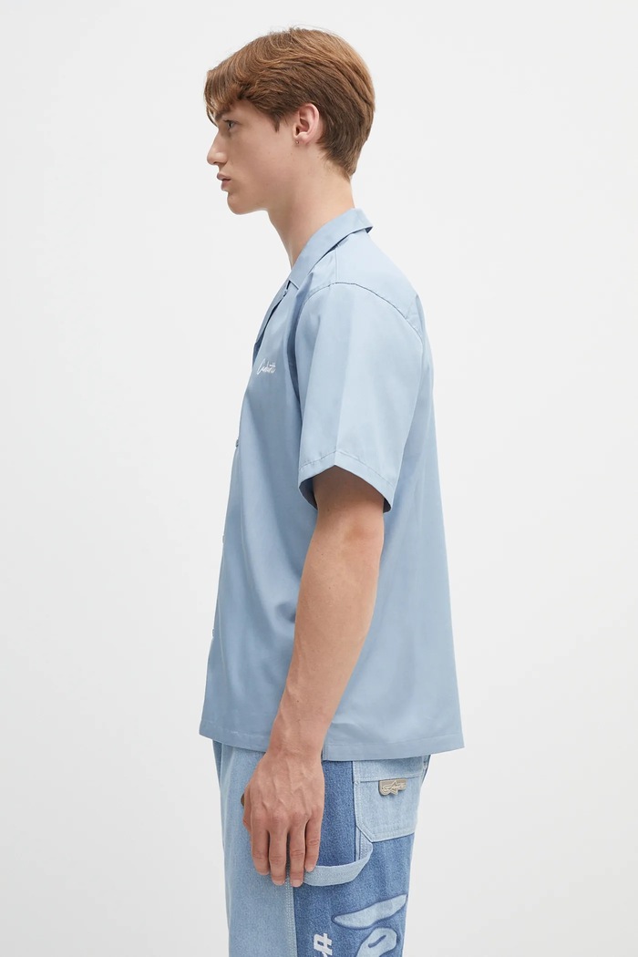 Carhartt WIP shirt S/S Delray Shirt I031465.0ROXX blue SS25