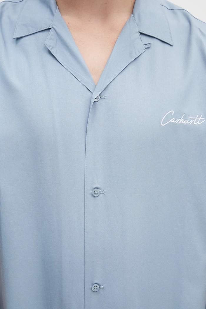 Carhartt WIP shirt S/S Delray Shirt blue I031465.0ROXX