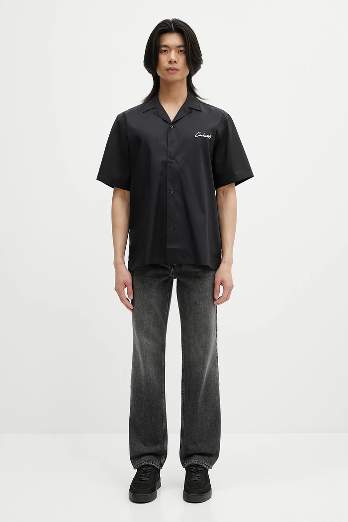 Carhartt WIP shirt S/S Delray Shirt I031465.0D2XX black