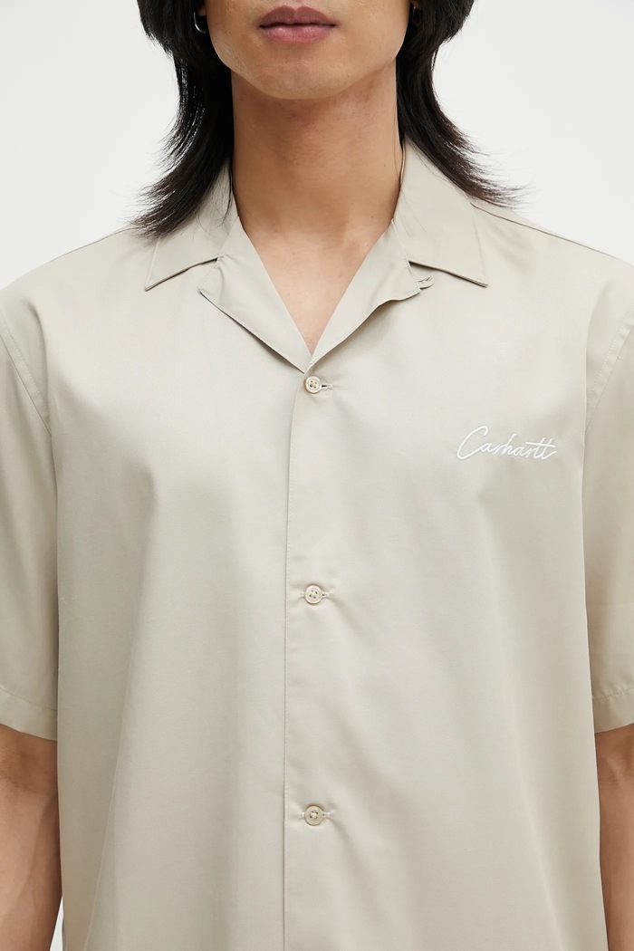 Carhartt WIP shirt S/S Delray Shirt beige I031465.2W1XX