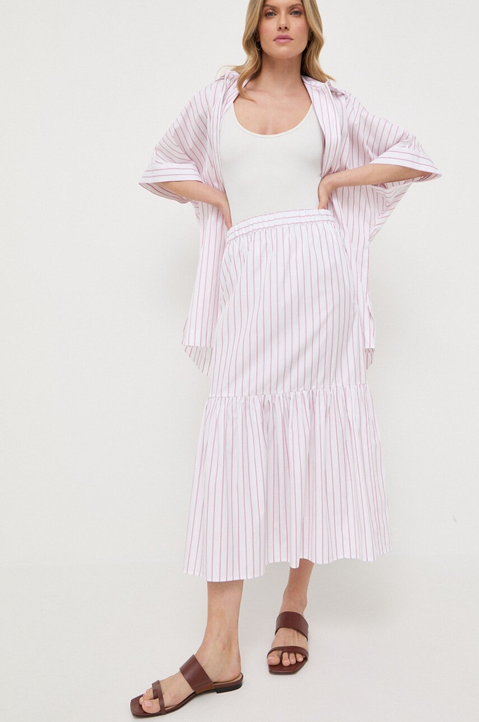 Max Mara Leisure spódnica bawełniana biały 2331010136600