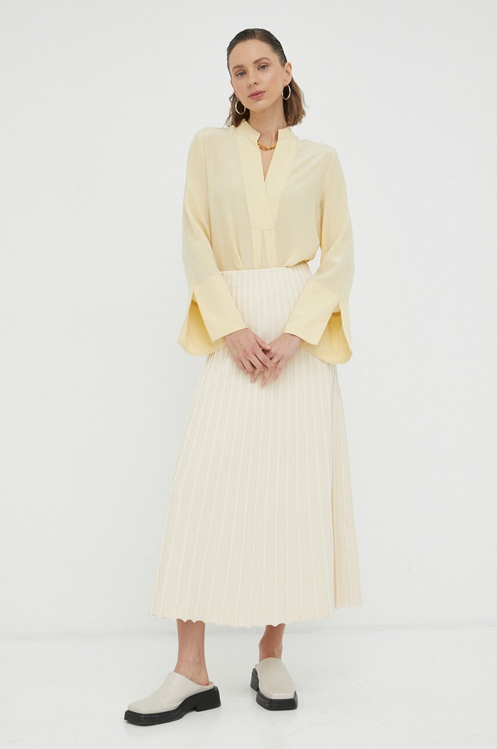 Sukně By Malene Birger maxi béžová Q71539004
