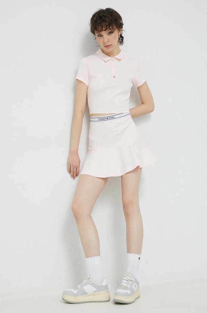 Tommy Jeans spódnica DW0DW15387.PPYX różowy SS23