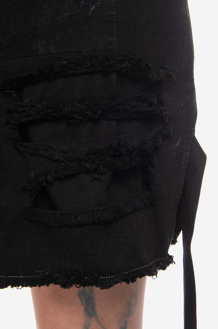 Джинсовая юбка Rick Owens чёрный DS02B4343.SBFLS.BLACK
