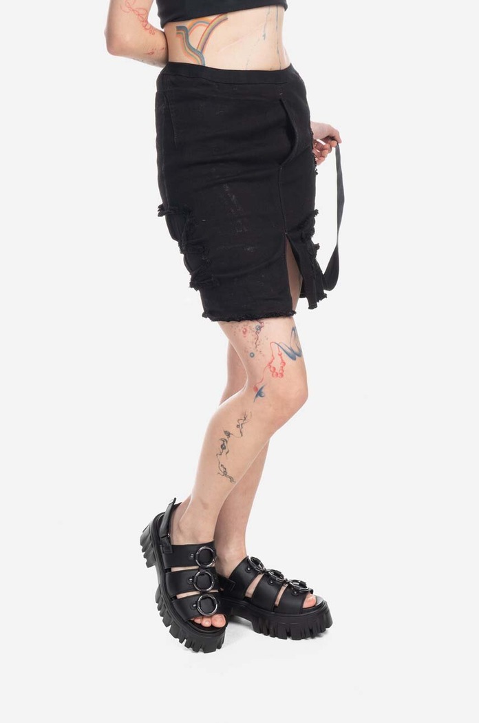 Джинсовая юбка Rick Owens DS02B4343.SBFLS.BLACK