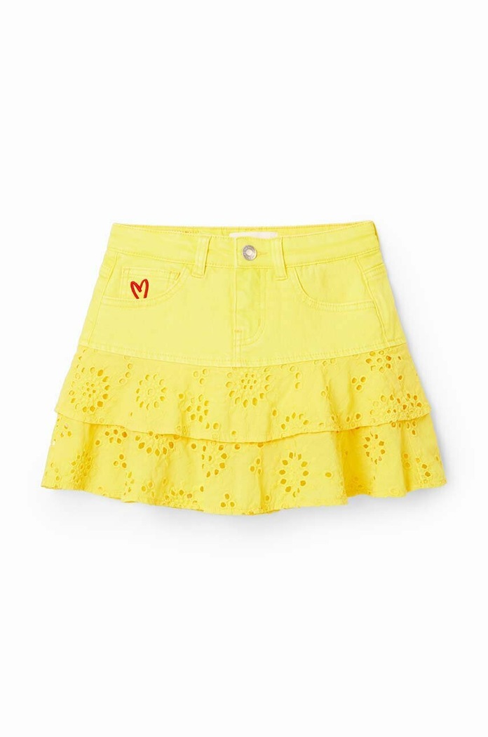 Παιδική φούστα Desigual 23SGFD03 κίτρινο SS23