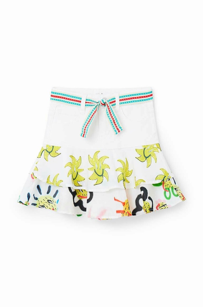 Desigual fusta fete 23SGFD02 alb SS23