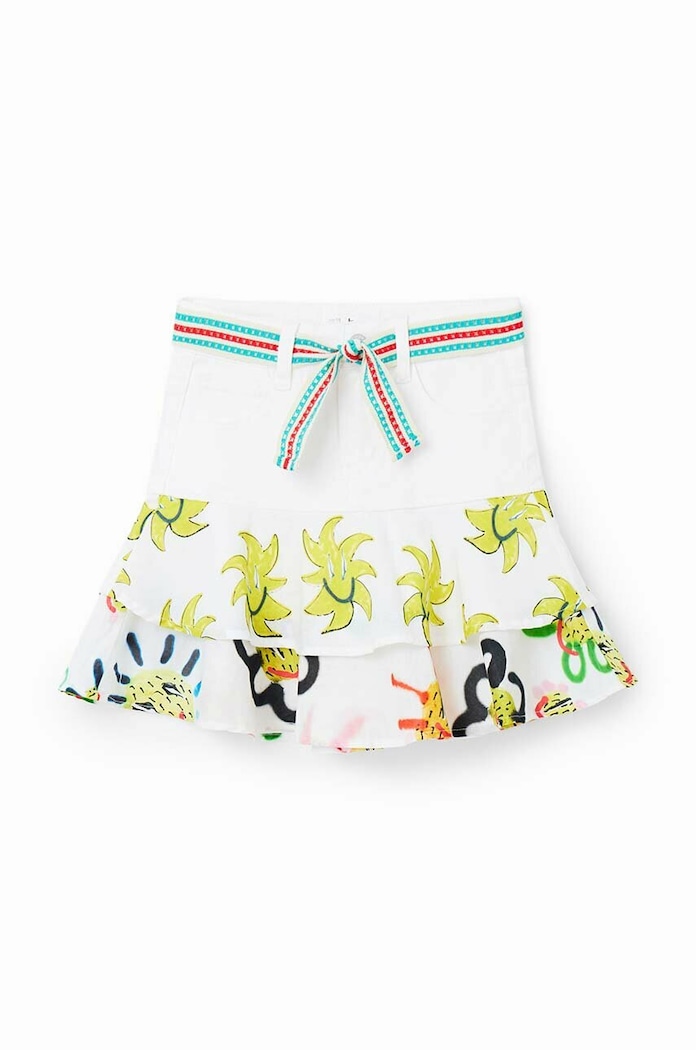 Desigual fusta fete 23SGFD02 alb SS23