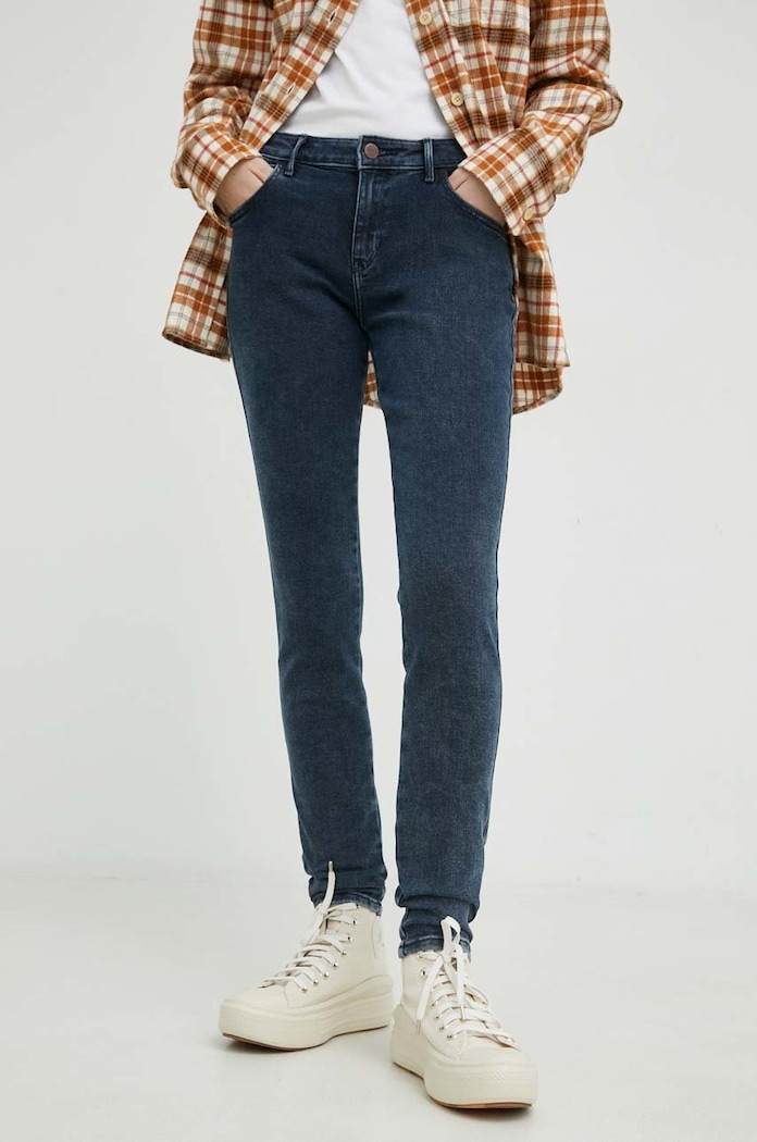 Džíny Wrangler Skinny Milky Way Planet friendly námořnická modř W28K64TK8