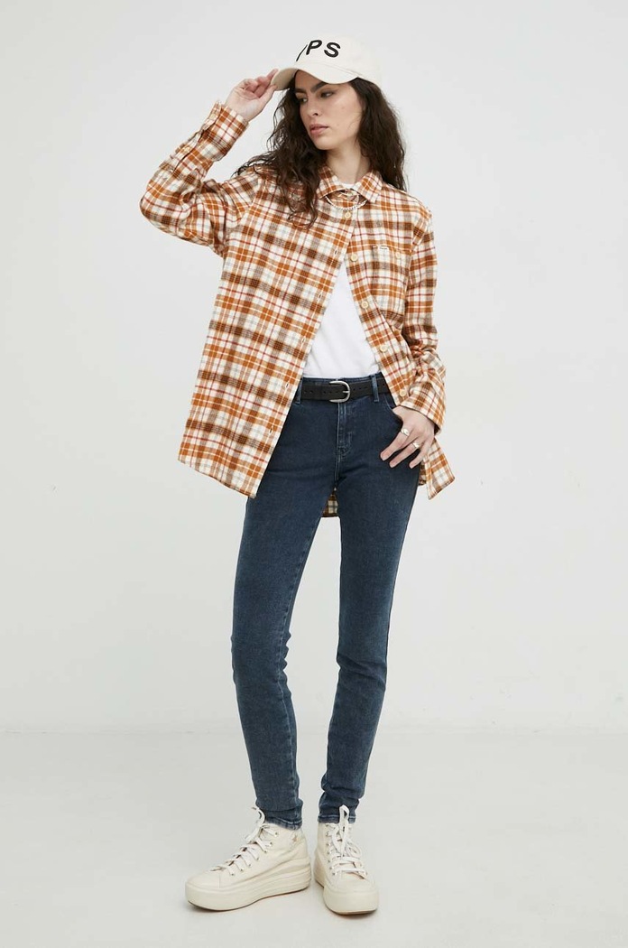 Džíny Wrangler Skinny Milky Way W28K64TK8 námořnická modř SS23