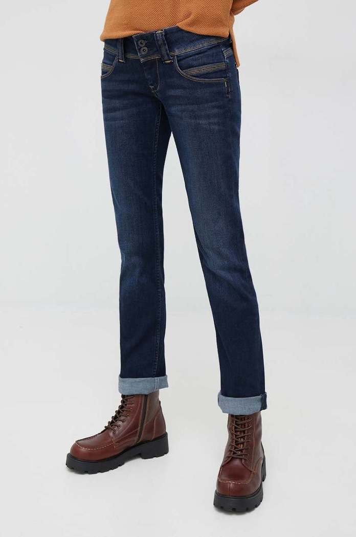 Pepe Jeans jeansy VENUS Planet friendly granatowy PL204175H06