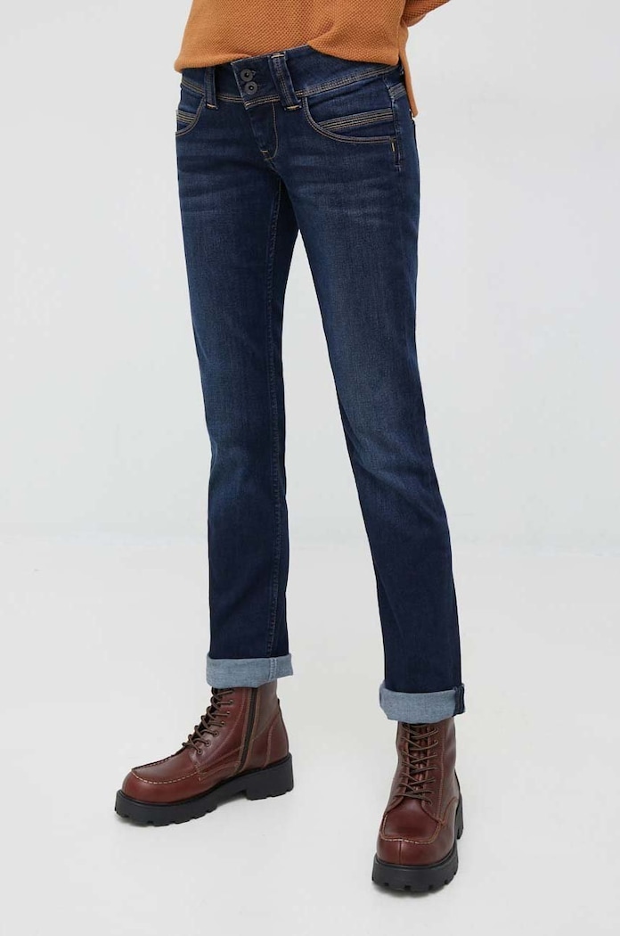 Pepe Jeans jeansy VENUS Planet friendly granatowy PL204175H06