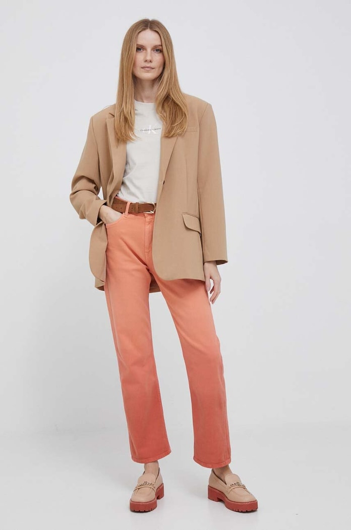 Pepe Jeans jeansy PL2116160.118 pomarańczowy SS23