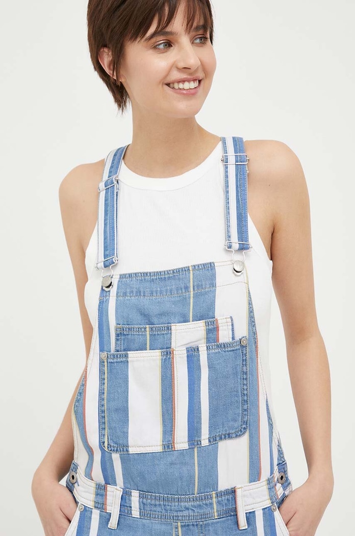 Džínové lacláče Pepe Jeans Abby modrá PL230446.000