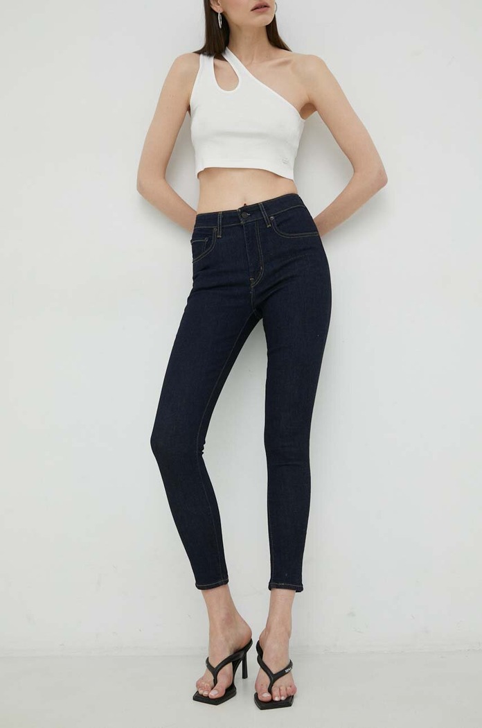 Levi's jeansy 721 HIGH RISE SKINNY Planet friendly granatowy 18882.0626